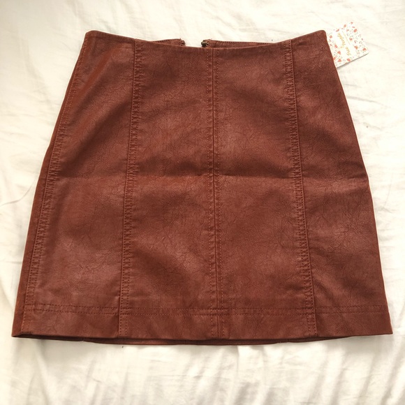 Free People Modern Femme Vegan Suede Mini Skirt - Picture 3 of 6